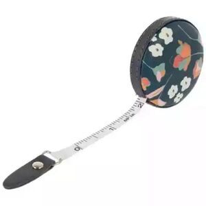 New 60” Floral Retractable Tape Measure - Navy and Coral